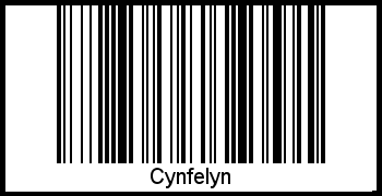 Cynfelyn als Barcode und QR-Code