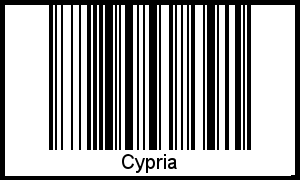 Interpretation von Cypria als Barcode