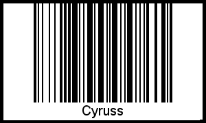 Cyruss als Barcode und QR-Code