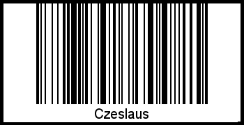 Czeslaus als Barcode und QR-Code