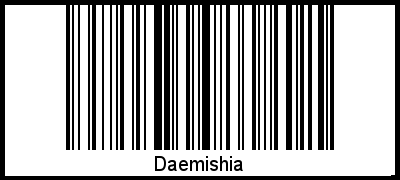 Der Voname Daemishia als Barcode und QR-Code