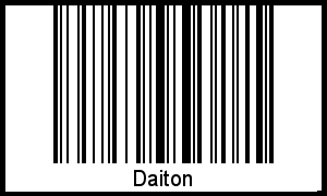 Barcode des Vornamen Daiton