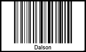 Der Voname Dalson als Barcode und QR-Code