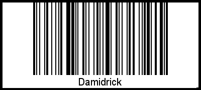 Barcode des Vornamen Damidrick