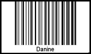 Barcode des Vornamen Danine