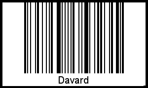 Barcode des Vornamen Davard