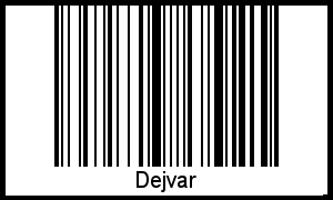 Barcode des Vornamen Dejvar