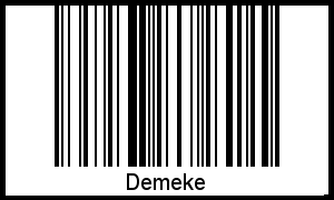 Interpretation von Demeke als Barcode