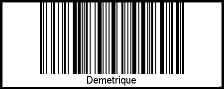 Demetrique als Barcode und QR-Code