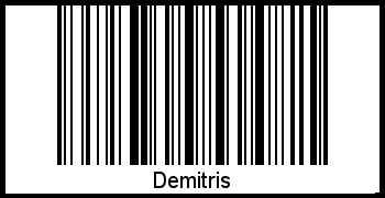 Der Voname Demitris als Barcode und QR-Code