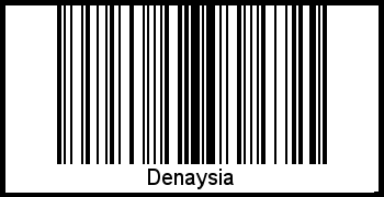 Der Voname Denaysia als Barcode und QR-Code