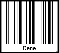 Dene als Barcode und QR-Code