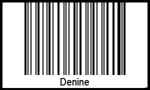 Barcode des Vornamen Denine