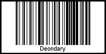 Interpretation von Deondary als Barcode