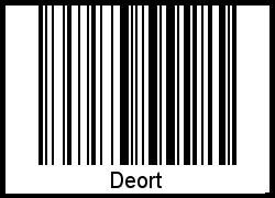 Interpretation von Deort als Barcode