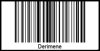 Der Voname Derimene als Barcode und QR-Code