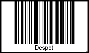 Barcode des Vornamen Despot