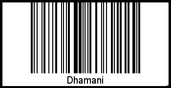 Interpretation von Dhamani als Barcode