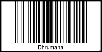 Dhrumana als Barcode und QR-Code