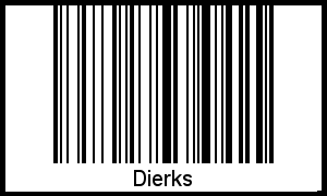 Der Voname Dierks als Barcode und QR-Code