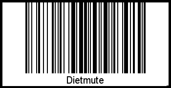 Dietmute als Barcode und QR-Code