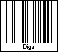 Interpretation von Diga als Barcode