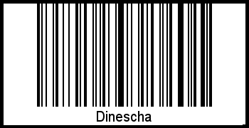 Barcode des Vornamen Dinescha