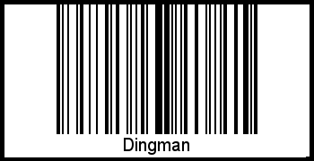 Barcode des Vornamen Dingman