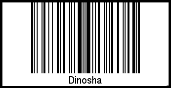 Barcode des Vornamen Dinosha