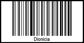 Barcode des Vornamen Dionicia