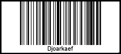 Der Voname Djoarkaef als Barcode und QR-Code