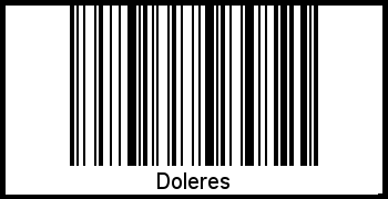 Der Voname Doleres als Barcode und QR-Code