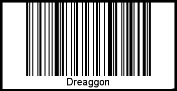 Barcode des Vornamen Dreaggon