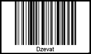 Der Voname Dzevat als Barcode und QR-Code