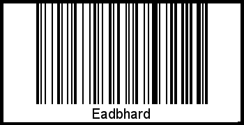 Der Voname Eadbhard als Barcode und QR-Code