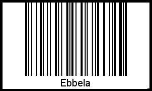 Barcode des Vornamen Ebbela