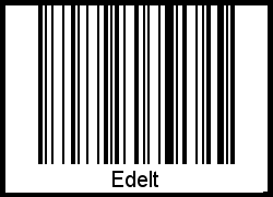 Barcode des Vornamen Edelt