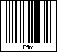 Interpretation von Efim als Barcode