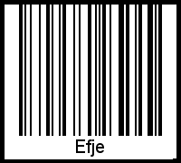 Barcode des Vornamen Efje