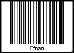 Efnan als Barcode und QR-Code