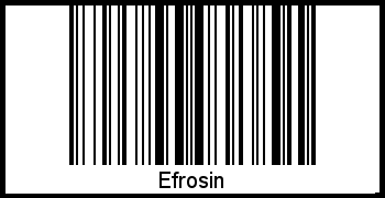 Efrosin als Barcode und QR-Code