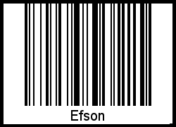 Efson als Barcode und QR-Code