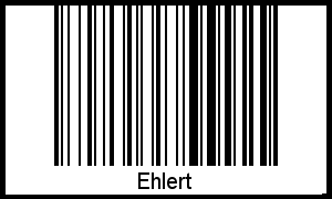 Barcode des Vornamen Ehlert