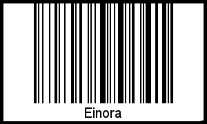 Barcode des Vornamen Einora