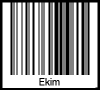 Interpretation von Ekim als Barcode