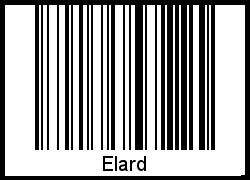 Barcode des Vornamen Elard