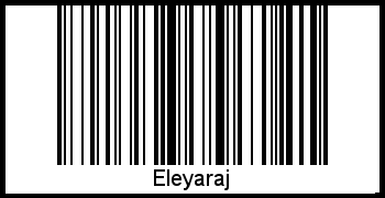 Barcode des Vornamen Eleyaraj