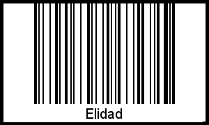 Der Voname Elidad als Barcode und QR-Code