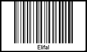 Elifal als Barcode und QR-Code