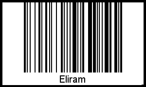 Barcode des Vornamen Eliram